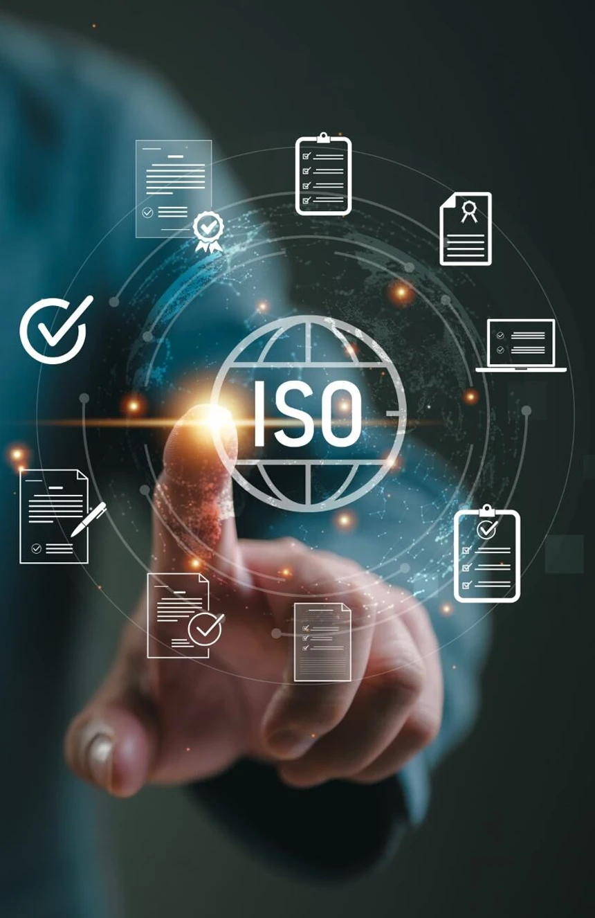 Concetto digitale sulla certificazione ISO